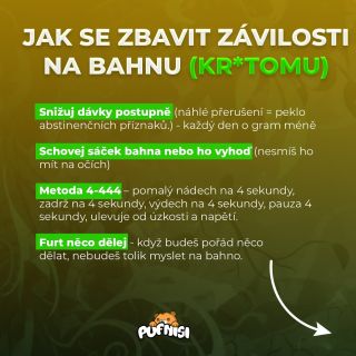 💚 Snižuj dávky postupně. Tělo potřebuje čas, každý týden snižuj. ☀️ Ber bahno max jednou denně. Ideálně odpoledne abys...